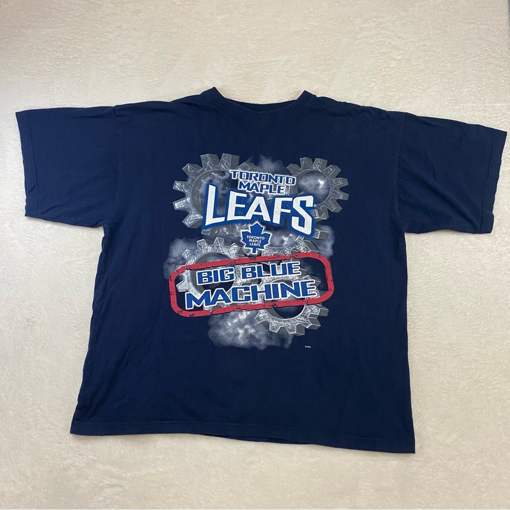 Vintage 90’s Y2K Toronto Maple Leafs Big Blue Machine Cyclone T Shirt Size XL